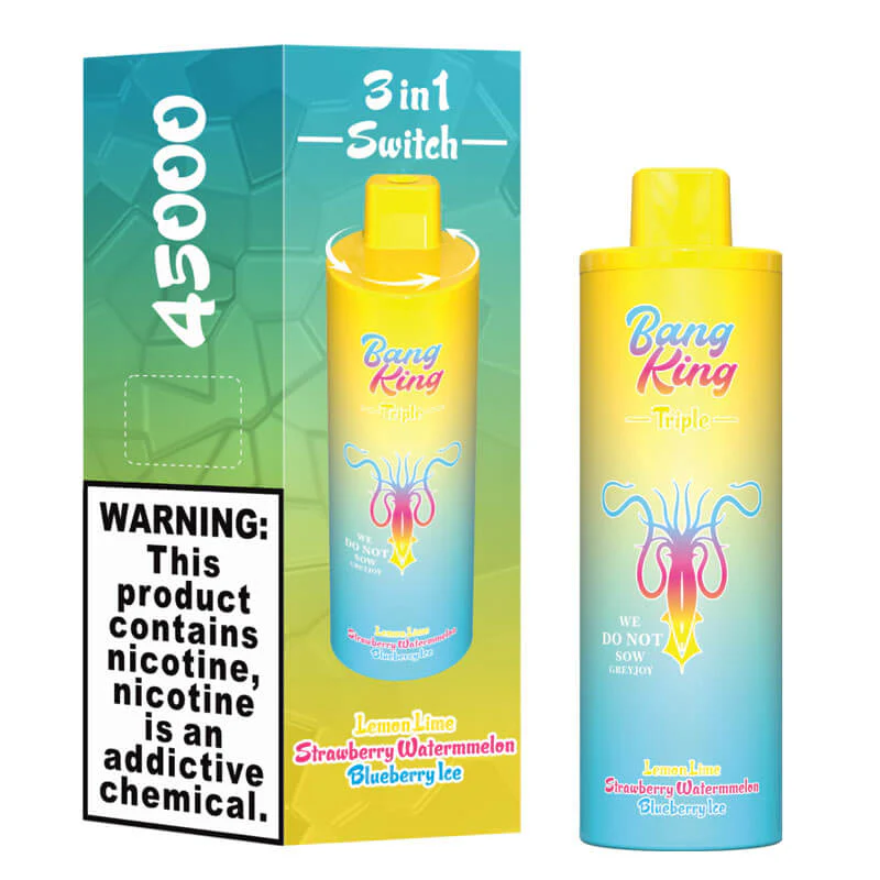 Bang King Triple 45000 Puffs Disposable Vape – Triple Pods (15mL×3), 650mAh Battery, 0%-5% Nicotine