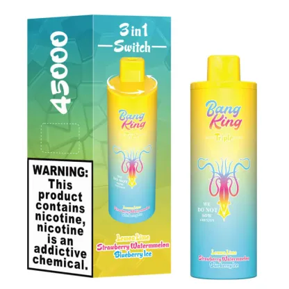 Bang King Triple 45000 Puffs Disposable Vape – Triple Pods (15mL×3), 650mAh Battery, 0%-5% Nicotine