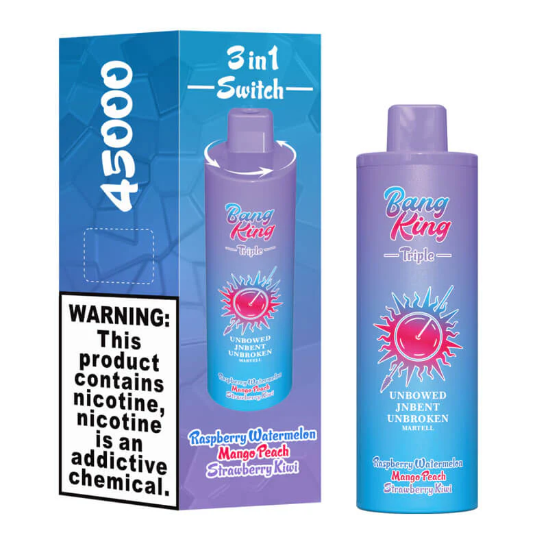 Bang King Triple 45000 Puffs Disposable Vape – Triple Pods (15mL×3), 650mAh Battery, 0%-5% Nicotine