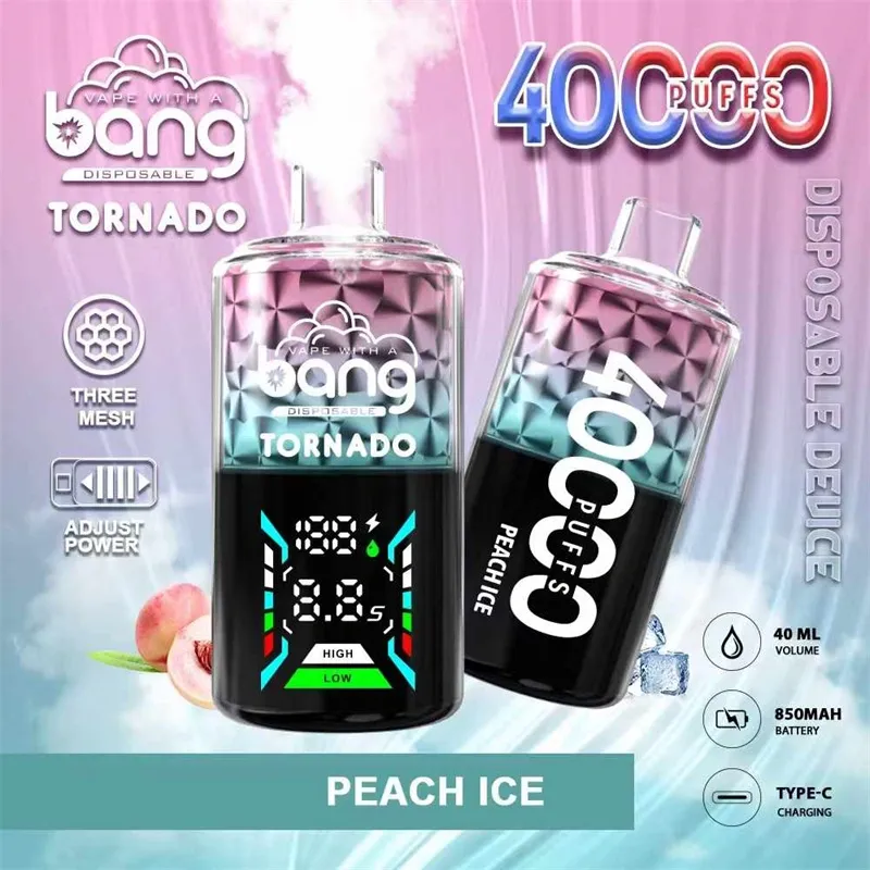 Bang Tornado 40000 Puffs Disposable Vape | Dual-Mesh Coil, 850mAh Rechargeable, 12 Flavors