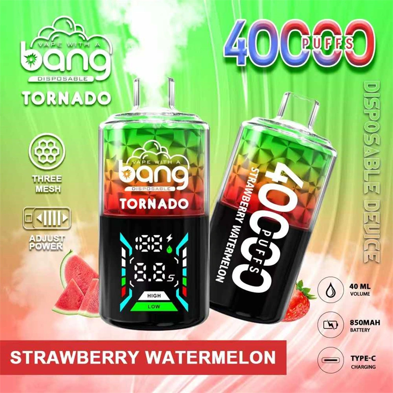 Bang Tornado 40000 Puffs Disposable Vape | Dual-Mesh Coil, 850mAh Rechargeable, 12 Flavors