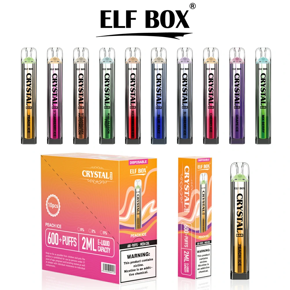 ELF BOX CRYSTAL BAR 600 Puffs Disposable Vape | 0% 2% 5% Nicotine | 500mAh Rechargeable | Wholesale Bulk Buy - CloudovaVape
