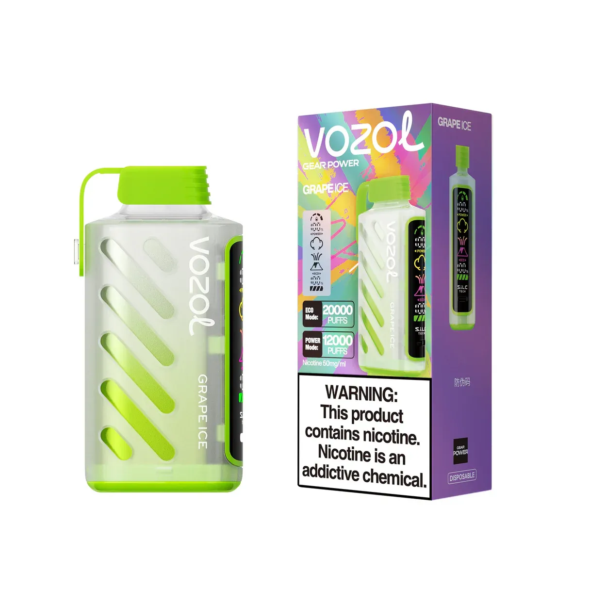 VOZOL Gear Power 20K Puffs Disposable Vape | 20000 Puffs, Rechargeable 650mAh Battery, Smart LED Display & Dual Power Modes | Wholesale - CloudovaVape