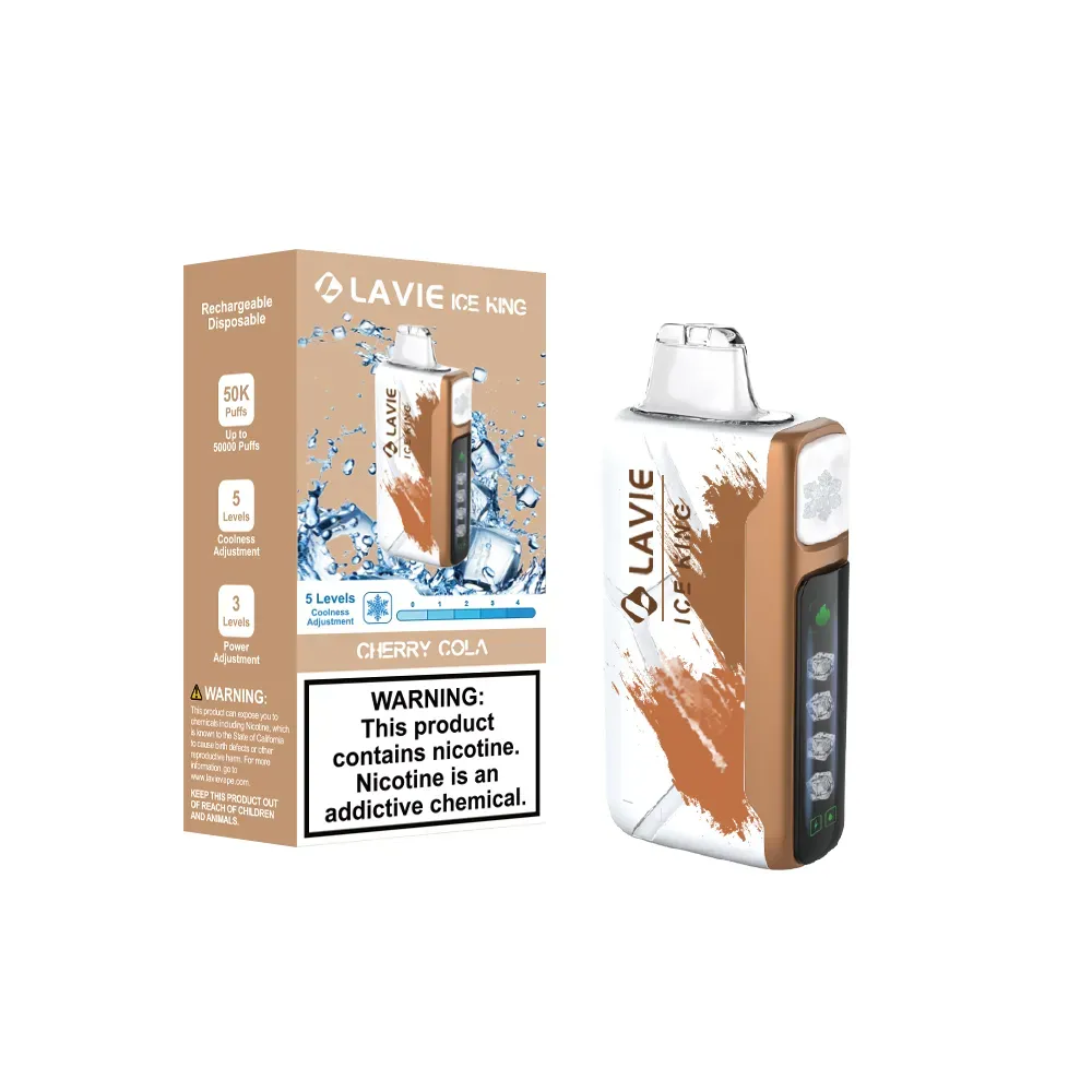 Lavie Ice King 50000 Puffs Disposable Vape | 850mAh Rechargeable Battery | 5% Nicotine | 5-Level Cooling Control - CloudovaVape