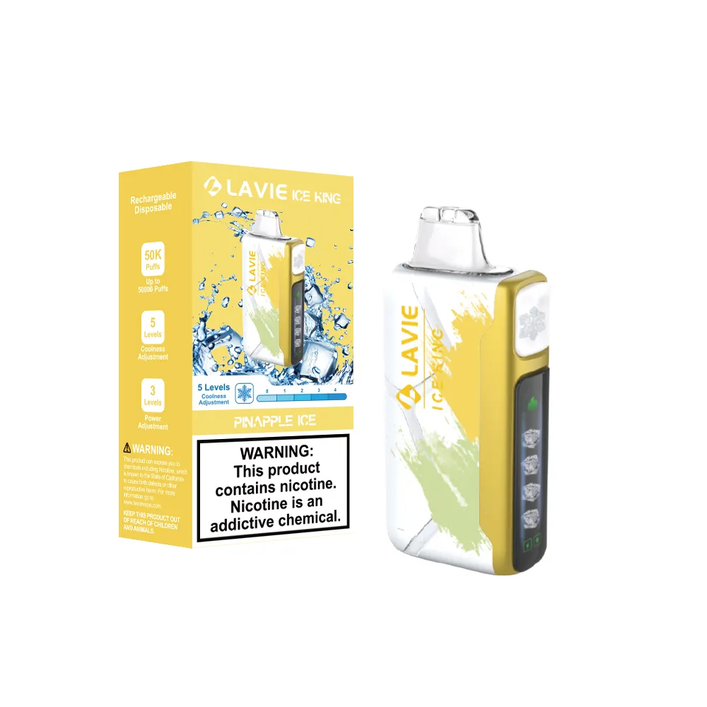 Lavie Ice King 50000 Puffs Disposable Vape | 850mAh Rechargeable Battery | 5% Nicotine | 5-Level Cooling Control - CloudovaVape