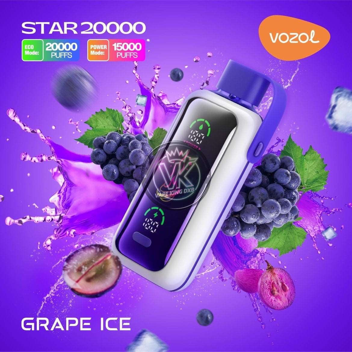 Vozol Star 20000 Puffs Disposable Vape | Dual Mesh Coil | Rechargeable Vape with Mirror Screen & Dual Mode | Wholesale - CloudovaVape