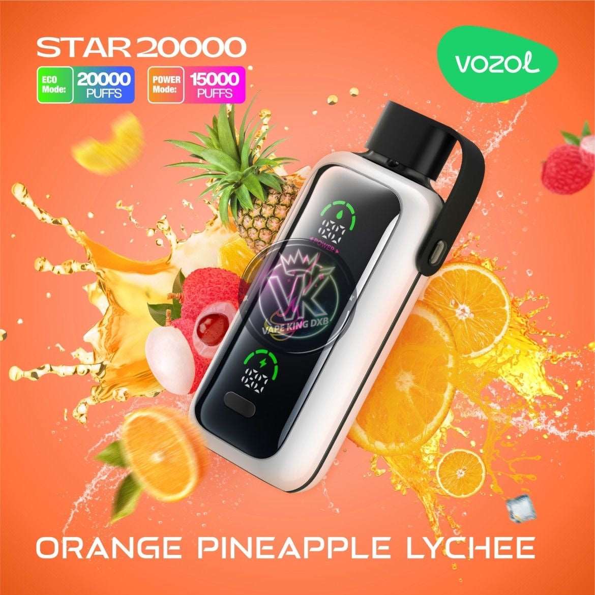 Vozol Star 20000 Puffs Disposable Vape | Dual Mesh Coil | Rechargeable Vape with Mirror Screen & Dual Mode | Wholesale - CloudovaVape