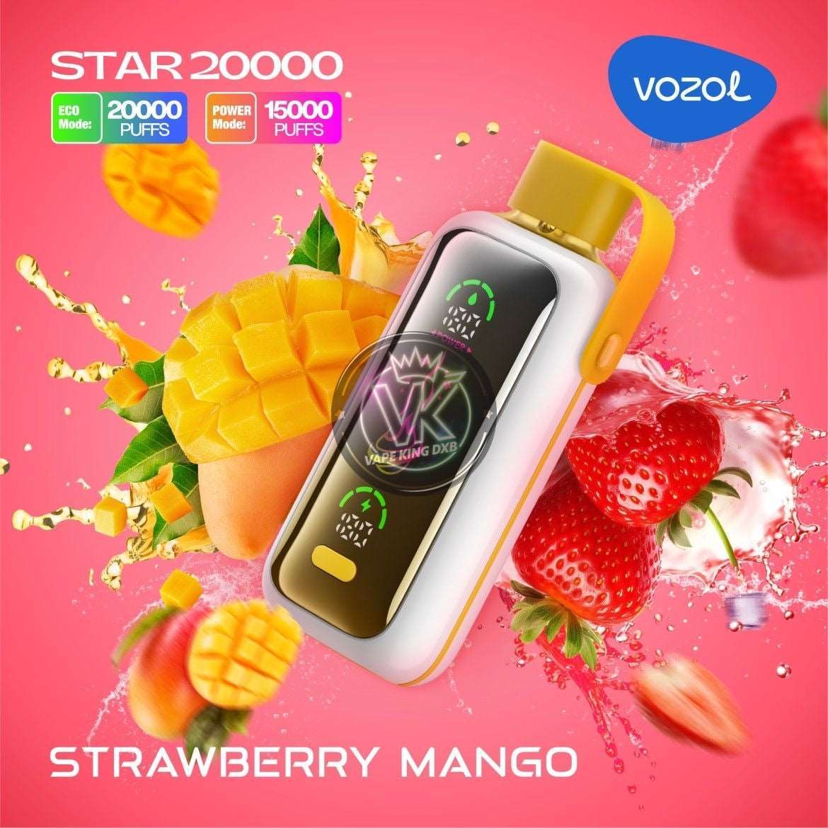 Vozol Star 20000 Puffs Disposable Vape | Dual Mesh Coil | Rechargeable Vape with Mirror Screen & Dual Mode | Wholesale - CloudovaVape