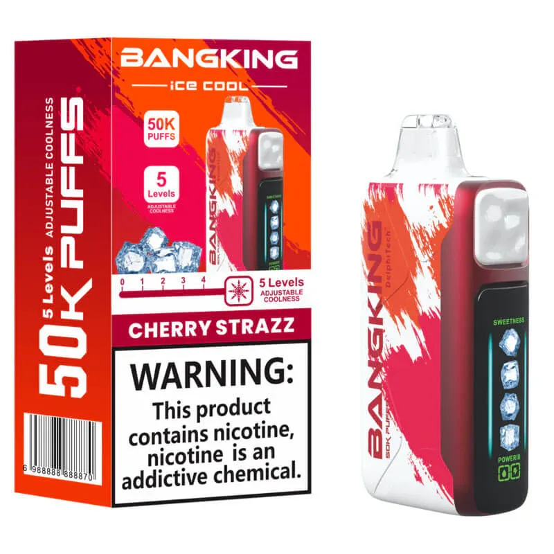 Bang King 50000 Puffs Ice Cool Disposable Vape – 5-Level Adjustable Coolness & Rechargeable Battery | Bulk Vape Wholesale at CloudovaVape