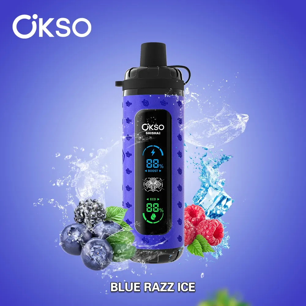 OKso Shisha Max 40k Disposable Vape 40000 Puffs Rechargeable Mesh Coil 0-5% Nicotine