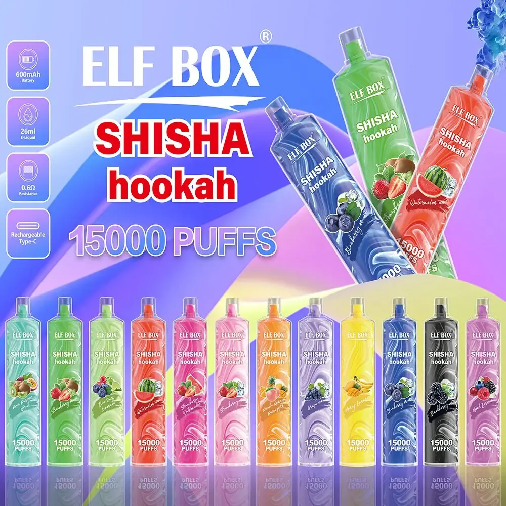 ELF BOX LS15000 Puff Shisha Hookah Disposable Vape | 0% 2% 5% Nicotine | 600mAh Rechargeable Mesh Coil | Wholesale - CloudovaVape