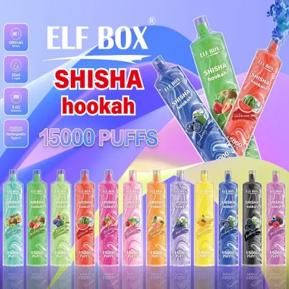 ELF BOX LS15000 Puff Shisha Hookah Disposable Vape | 0% 2% 5% Nicotine | 600mAh Rechargeable Mesh Coil | Wholesale - CloudovaVape