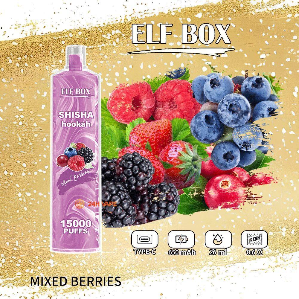 ELF BOX LS15000 Puff Shisha Hookah Disposable Vape | 0% 2% 5% Nicotine | 600mAh Rechargeable Mesh Coil | Wholesale - CloudovaVape