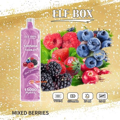 ELF BOX LS15000 Puff Shisha Hookah Disposable Vape | 0% 2% 5% Nicotine | 600mAh Rechargeable Mesh Coil | Wholesale - CloudovaVape