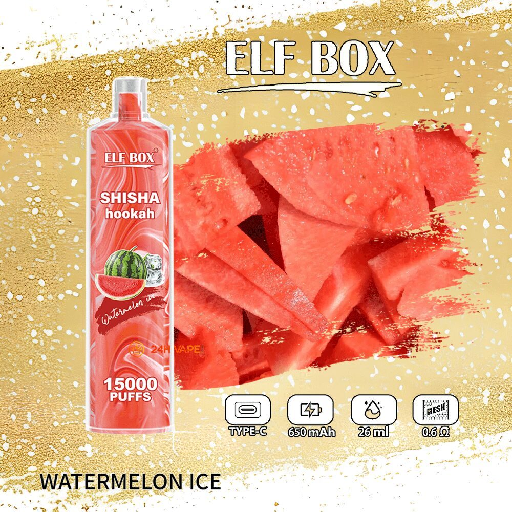 ELF BOX LS15000 Puff Shisha Hookah Disposable Vape | 0% 2% 5% Nicotine | 600mAh Rechargeable Mesh Coil | Wholesale - CloudovaVape