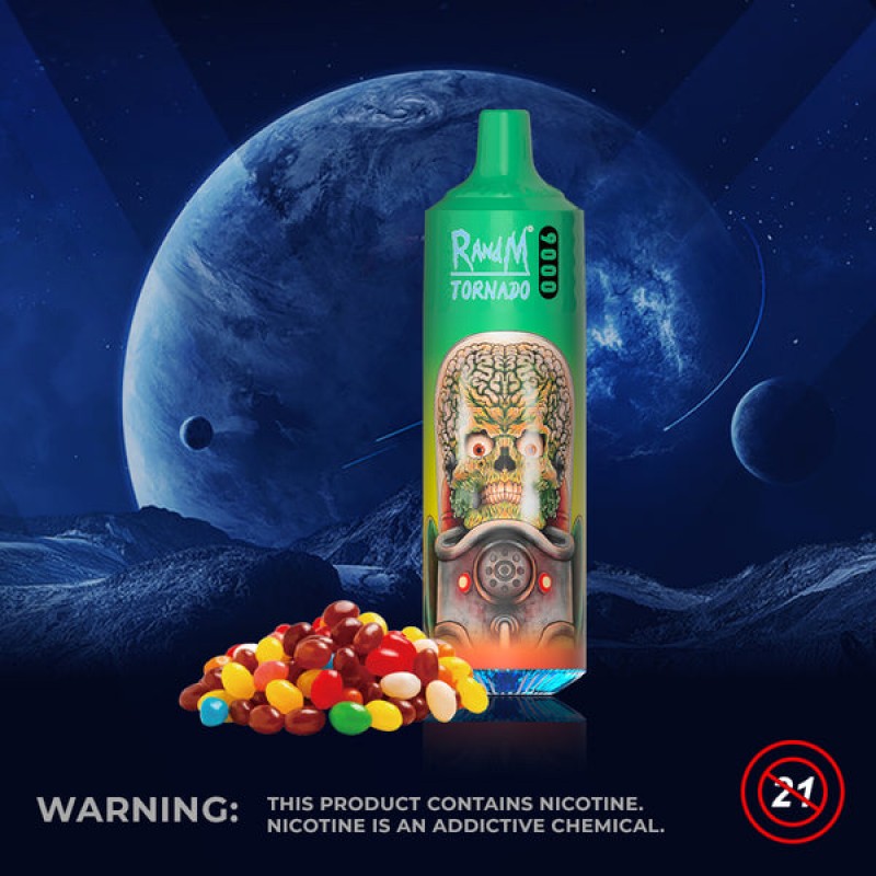 RandM Tornado 9000 Disposable Vape | 9K Puffs | RGB LED | Rechargeable 850mAh | 0-5% Nicotine | 33 Flavors | CloudovaVape