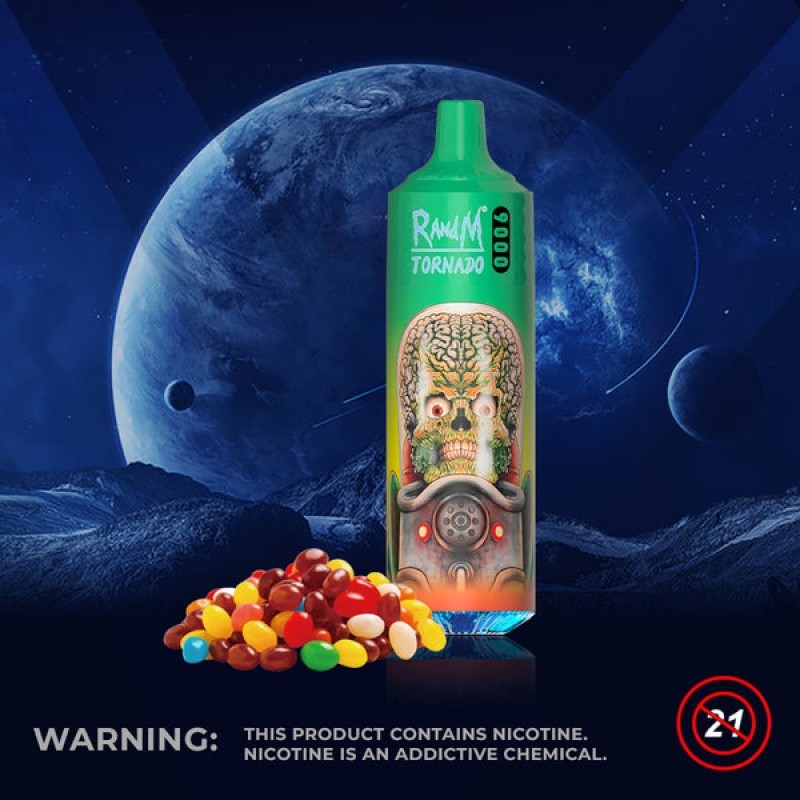 RandM Tornado 9000 Disposable Vape | 9K Puffs | RGB LED | Rechargeable 850mAh | 0-5% Nicotine | 33 Flavors | CloudovaVape
