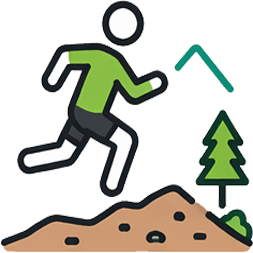 Trail running icon