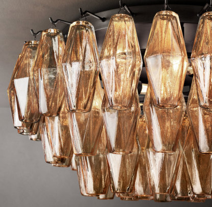 Chiara Smoke Glass Flushmount 22"