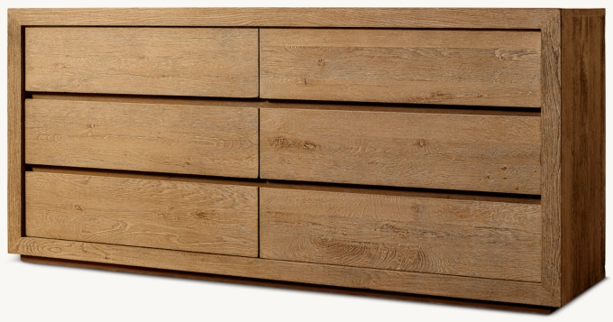 Drifted Reclaimed Oak 6-Drawer Dresser