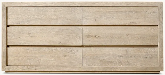 Drifted Reclaimed Oak 6-Drawer Dresser
