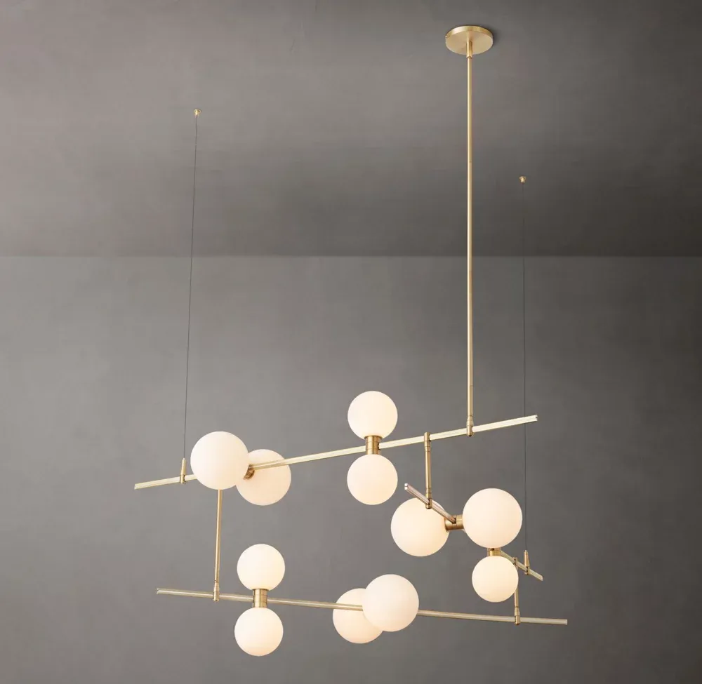 Modern Rail Chandelier 48"