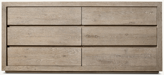 Drifted Reclaimed Oak 6-Drawer Dresser