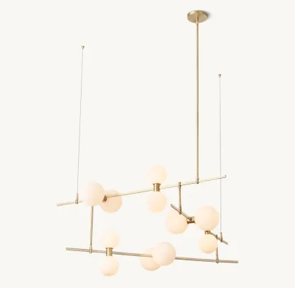 Modern Rail Chandelier 48"