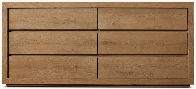 Drifted Reclaimed Oak 6-Drawer Dresser