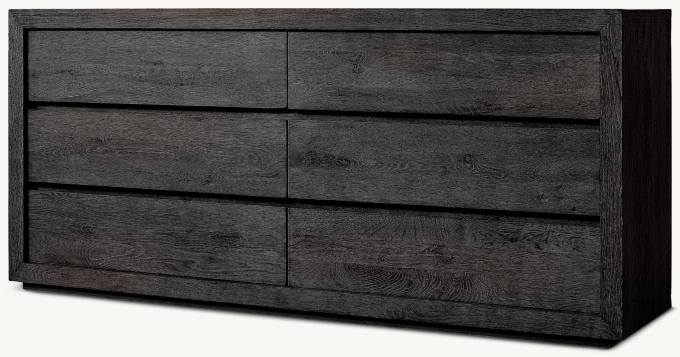 Drifted Reclaimed Oak 6-Drawer Dresser