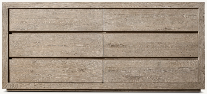 Drifted Reclaimed Oak 6-Drawer Dresser