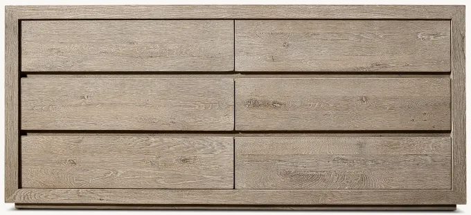 Drifted Reclaimed Oak 6-Drawer Dresser