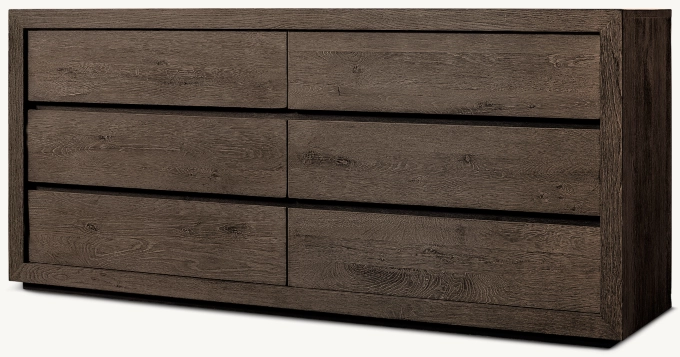 Drifted Reclaimed Oak 6-Drawer Dresser