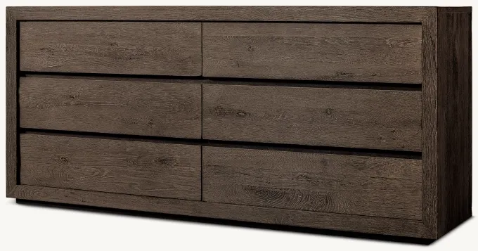 Drifted Reclaimed Oak 6-Drawer Dresser