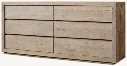 Drifted Reclaimed Oak 6-Drawer Dresser
