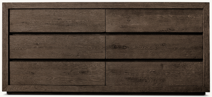 Drifted Reclaimed Oak 6-Drawer Dresser