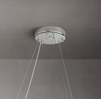 Crystal Halo Clear Round LED Chandelier 72"