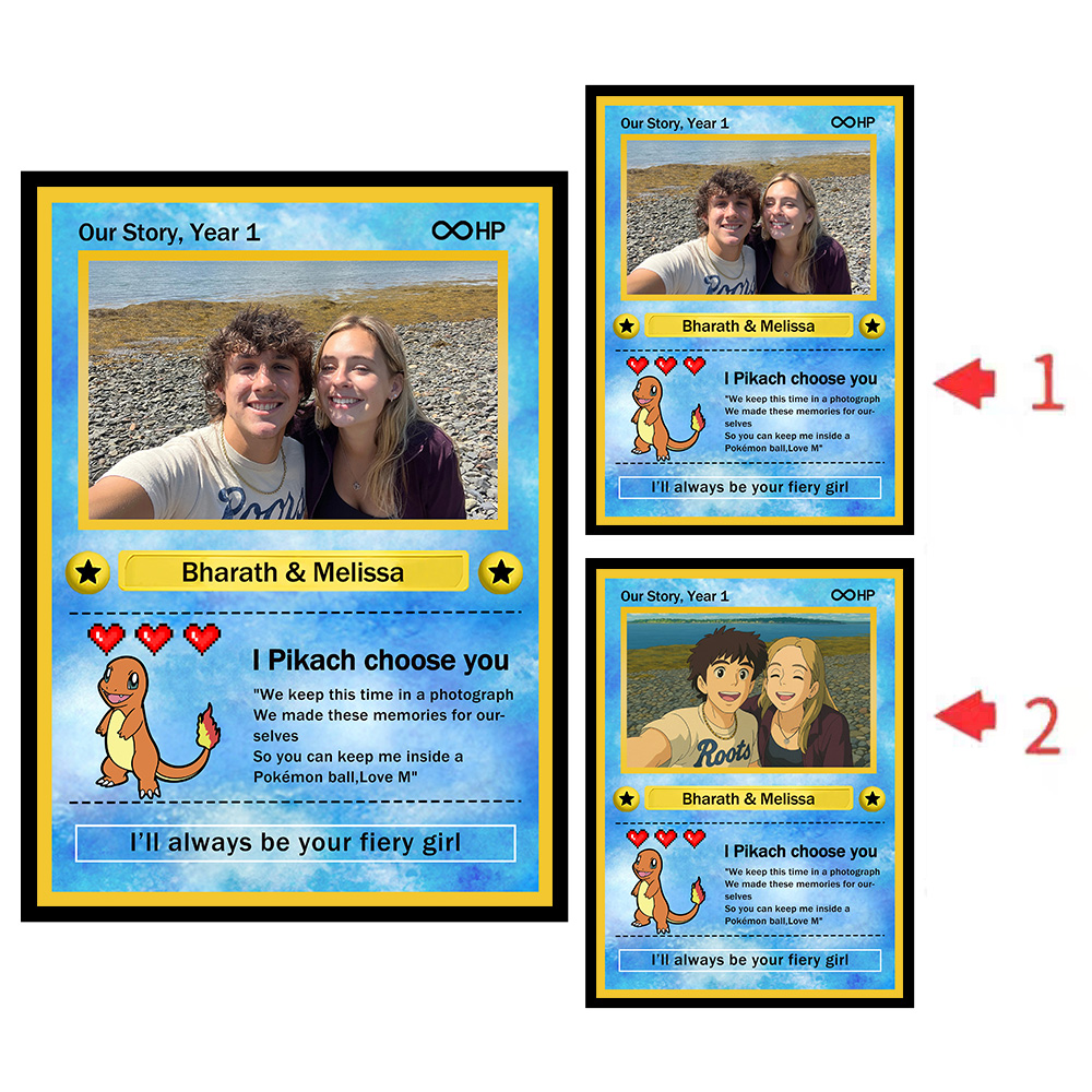 Poke Anime Magical Photo Raster Tilt Frame: Real to Ghibli Art🔥