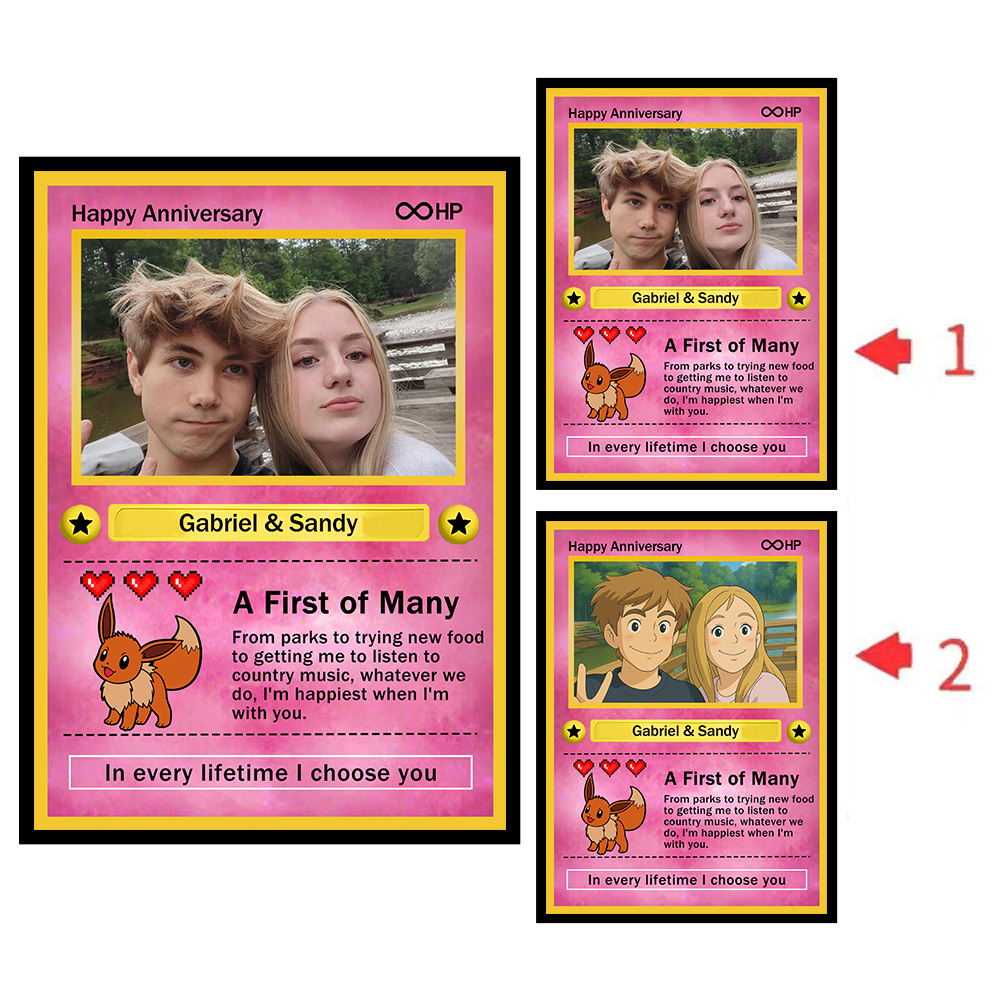 Poke Anime Magical Photo Raster Tilt Frame: Real to Ghibli Art🔥