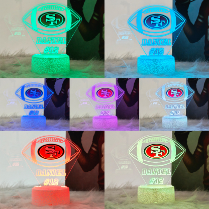 Personalized Football Sports LED Light
