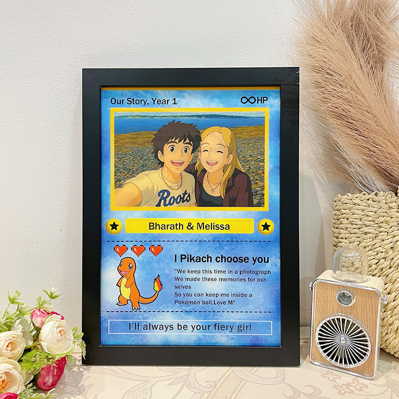 Poke Anime Magical Photo Raster Tilt Frame: Real to Ghibli Art🔥