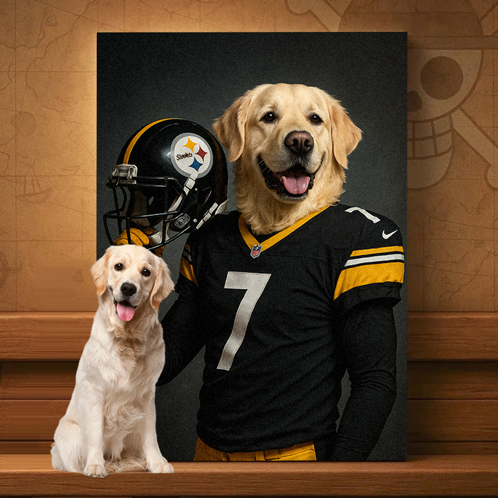 Hand-Painted Custom American Football Pet Portraits 🏈 – CUSTJOY
