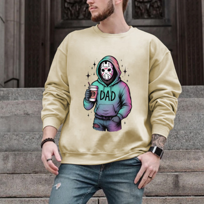 Personalized Horror Mask Mama DAD NoText Halloween Sweatshirt