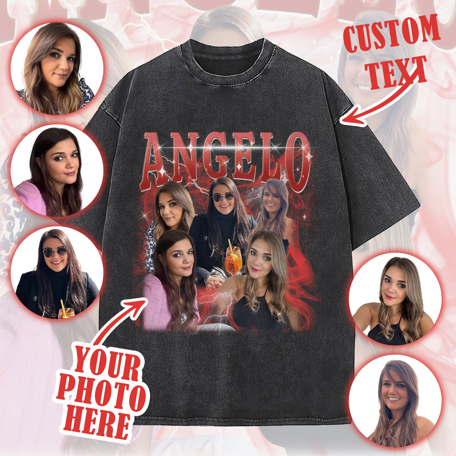 Custom Vintage Photo Tee 💕 Pets Shirt 🎀