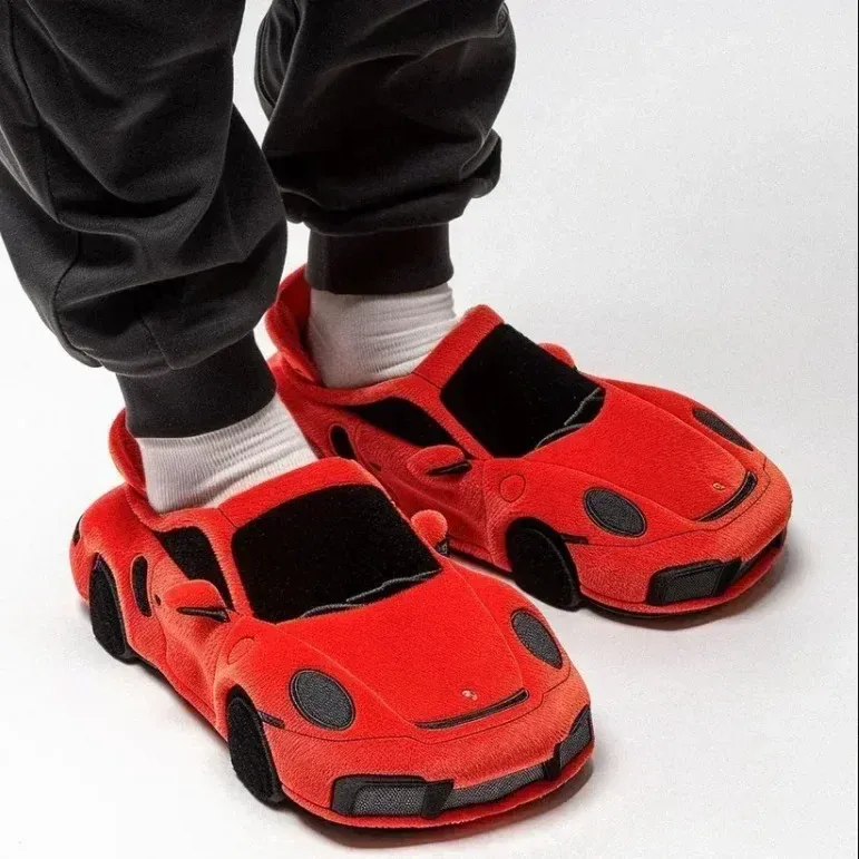Christmas Racing Plush Slippers: Warm & Fun Car Slippers🎄
