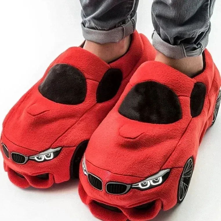 Christmas Racing Plush Slippers: Warm & Fun Car Slippers🎄