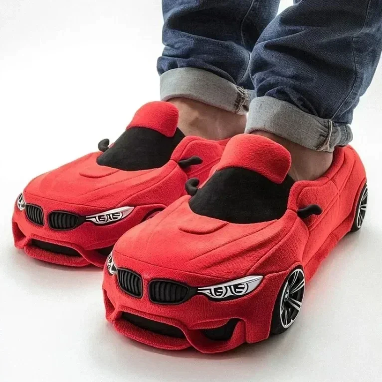 Christmas Racing Plush Slippers: Warm & Fun Car Slippers🎄