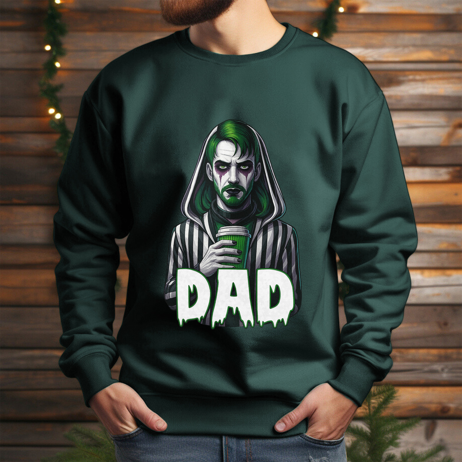 Personalized Horror Mask Mama DAD NoText Halloween Sweatshirt