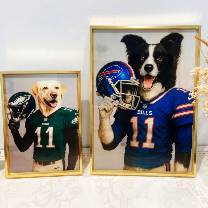 Custom American Football NFL Raster Pet Portraits 🏈 