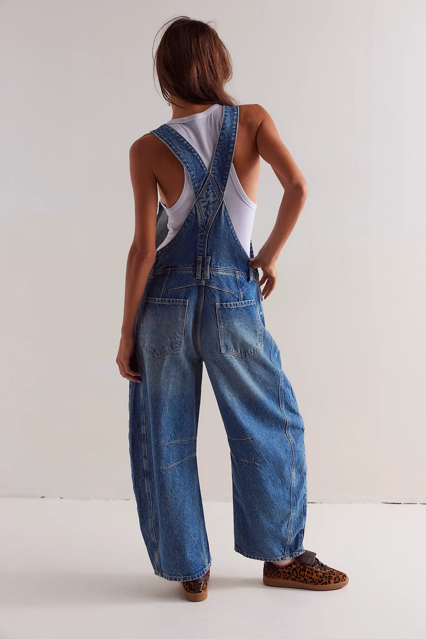 Dakota Wide-Leg Denim Overalls